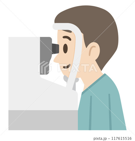 眼圧検査のイラスト 117615516