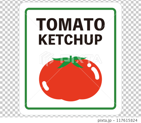 番茄醬標籤插圖 117615824