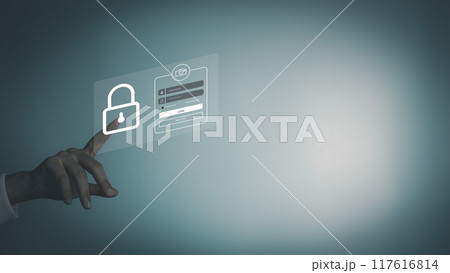 Fingerprint scanner to access information, verify to authentication, touching screen to login security, Internet of things, cloud computing, Internet connection, shopping online and cashless society Fingerprint scanner to access information, verify to authentication, touching screen to login security, Internet of things, cloud computing, Internet connection, shopping online and cashless society 117616814