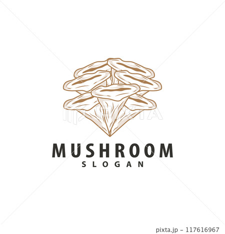 Mushroom Logo, Simple Minimalist Retro Plant Silhouette Plantation Design Business Brand Mushroom Logo, Simple Minimalist Retro Plant Silhouette Plantation Design Business Brand 117616967