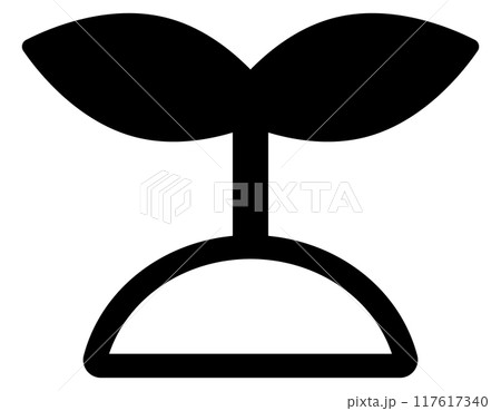 植物の新芽のアイコンイラスト 117617340