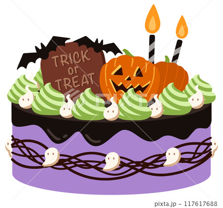 カラフルなハロウィンケーキ カラフルなハロウィンケーキ 117617688