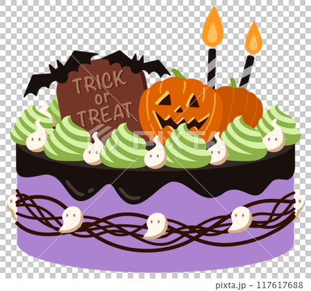 カラフルなハロウィンケーキ カラフルなハロウィンケーキ 117617688