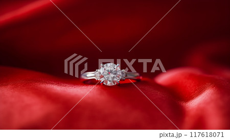 Jewellery, proposal and holiday gift, diamond engagement ring as symbol of love, romance and commitment affection Jewellery, proposal and holiday gift, diamond engagement ring as symbol of love, romance and commitment affection 117618071