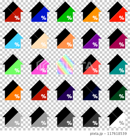 %が書かれた上向きの黒の2色の幅広矢印 25個セット %が書かれた上向きの黒の2色の幅広矢印 25個セット 117618539