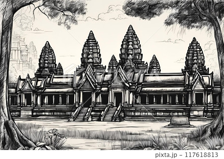 cambodia drawing cambodia picture angkor wat temple photos cambodia drawing cambodia picture angkor wat temple photos 117618813