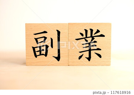 副業（サイドビジネス）の文字（イメージ） 117618916