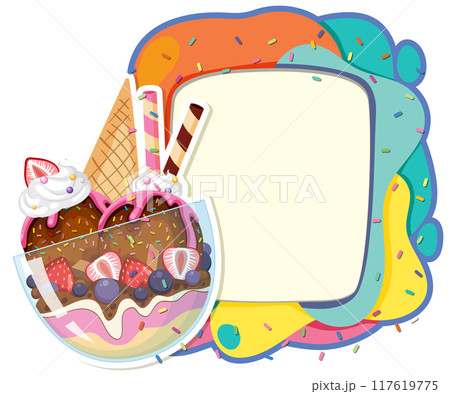 Colorful Ice Cream Sundae Delight Colorful Ice Cream Sundae Delight 117619775