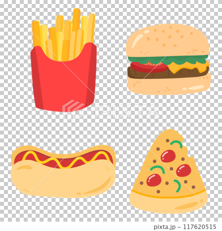 hot dog illustration vector  117620515