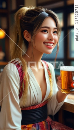 ビール、最高！！　ぐびぐびと！！ 117620712