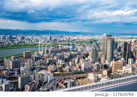 View from Umeda Sky Building in Osaka, Japan 117620768