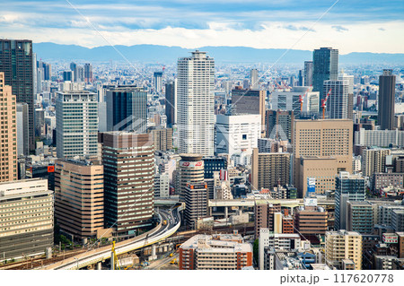 View from Umeda Sky Building in Osaka, Japan 117620778
