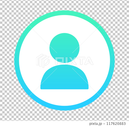 Green gradient user icon Green gradient user icon 117620883