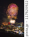 打ち上げ花火と夜景を見下ろす 117620922