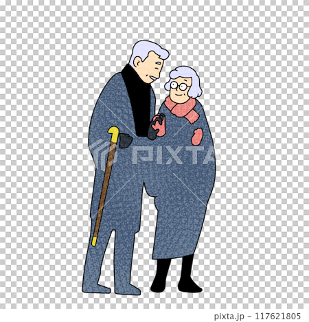 美好的情侶節友善的老年夫婦 117621805