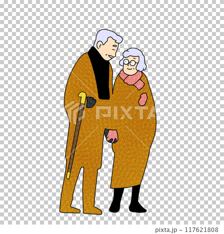 美好的情侶節友善的老年夫婦 美好的情侶節友善的老年夫婦 117621808