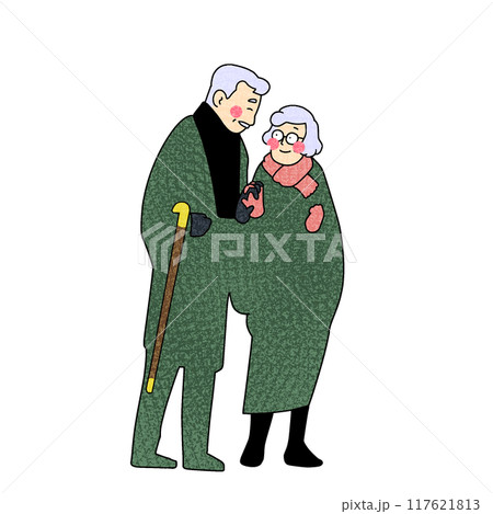 良い夫婦の日仲良し老夫婦 117621813