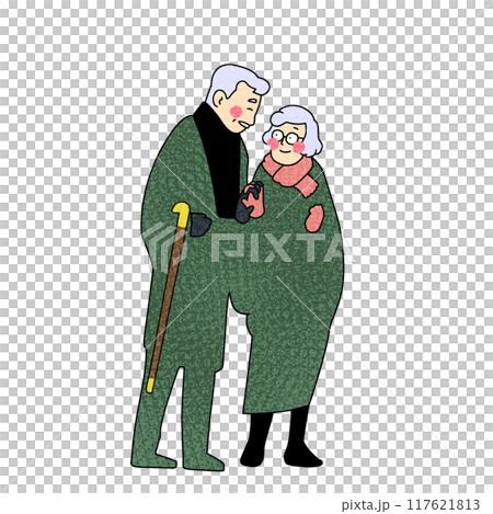 良い夫婦の日仲良し老夫婦 117621813