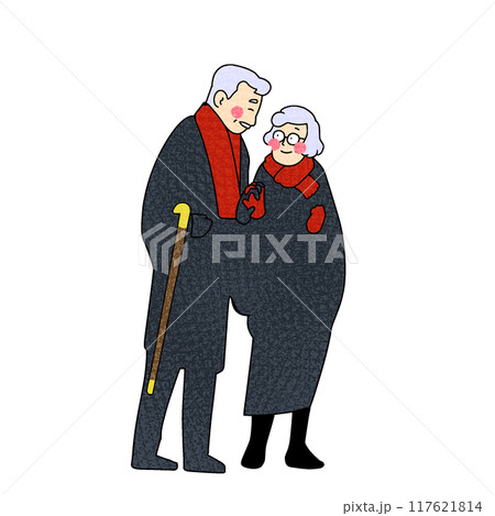 良い夫婦の日仲良し老夫婦 117621814