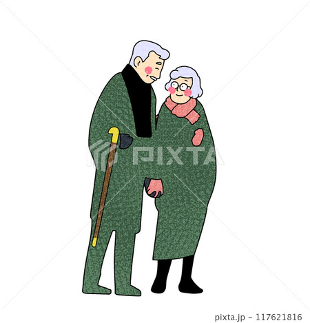良い夫婦の日仲良し老夫婦 117621816