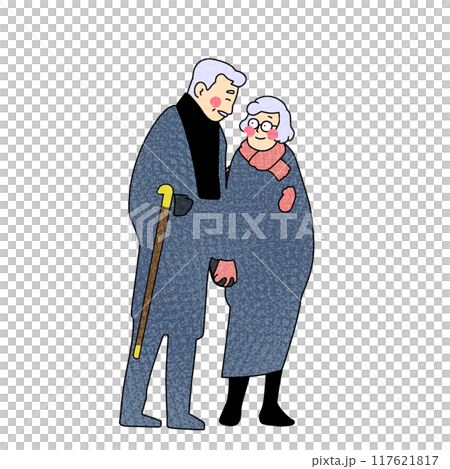 良い夫婦の日仲良し老夫婦 117621817