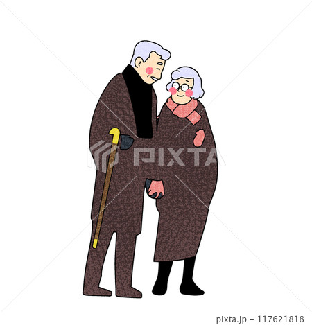 良い夫婦の日仲良し老夫婦 117621818