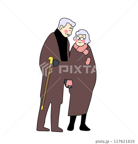 良い夫婦の日仲良し老夫婦 117621819
