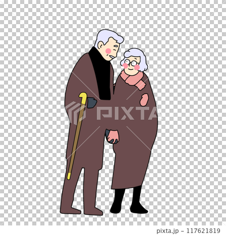 良い夫婦の日仲良し老夫婦 117621819