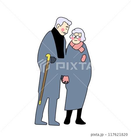 良い夫婦の日仲良し老夫婦 117621820