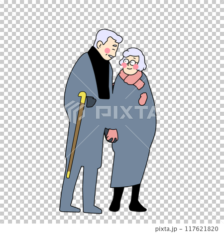 良い夫婦の日仲良し老夫婦 117621820