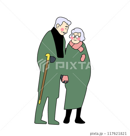 良い夫婦の日仲良し老夫婦 117621821