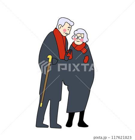 良い夫婦の日仲良し老夫婦 117621823
