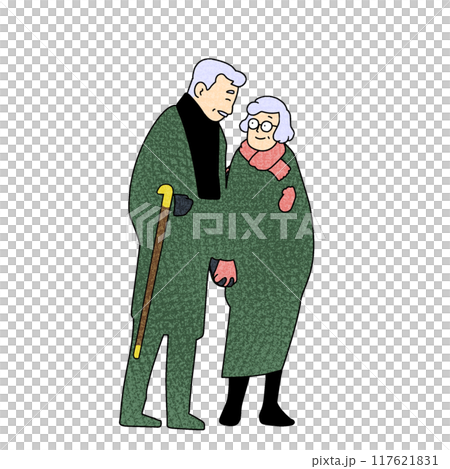 美好的情侶節友善的老年夫婦 美好的情侶節友善的老年夫婦 117621831
