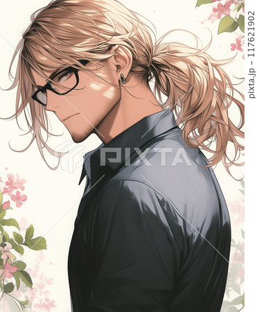 少女漫画のイケメンイラスト 117621902
