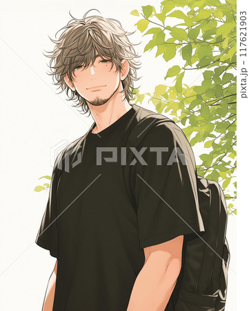 少女漫画のイケメンイラスト 117621903