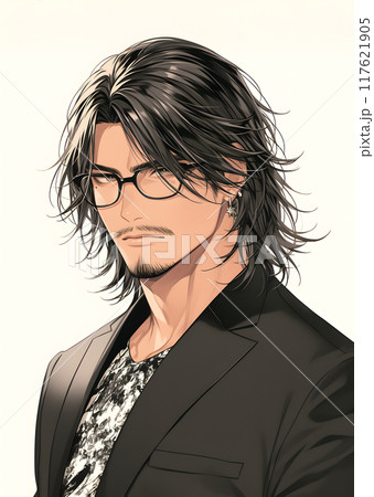 少女漫画のイケメンイラスト 117621905