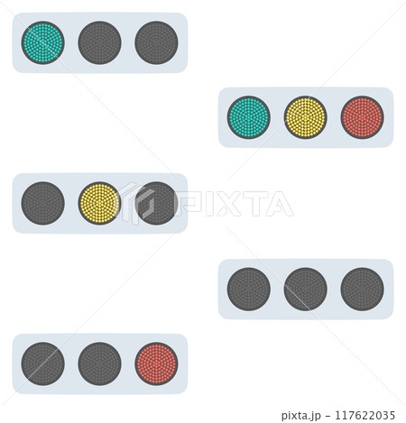 フラット型交通信号機セット フラット型交通信号機セット 117622035