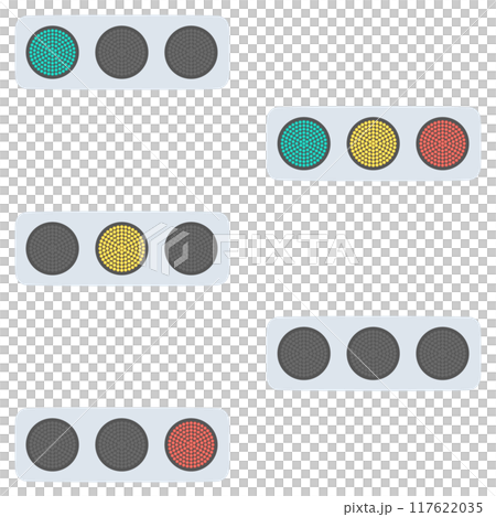 フラット型交通信号機セット フラット型交通信号機セット 117622035