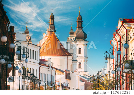 Pinsk, Brest Region, Belarus. Cathedral Of Name Of The Blessed Virgin Mary And Monastery Of The Greyfriars. Famous Historic Landmarks 117622255