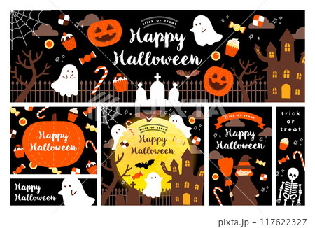 ハロウィン素材セット_1 117622327