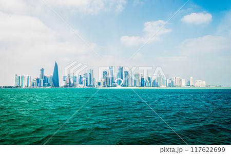 Doha Business District view from the sea Doha Business District view from the sea 117622699