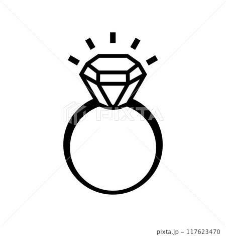 diamond ring icon design 117623470