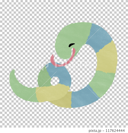 捲曲蛇綠（有紋理） 117624444