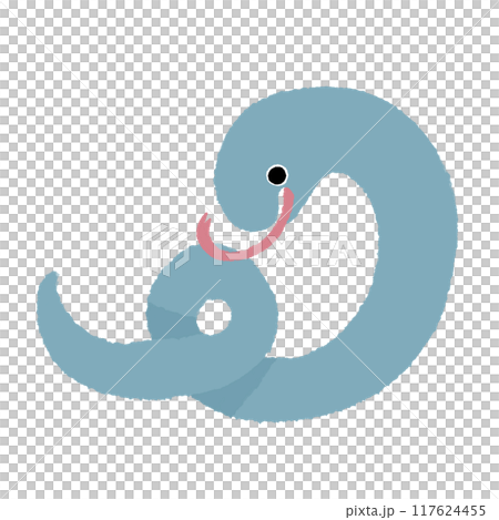 捲曲蛇藍色 117624455