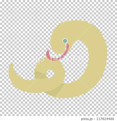 捲曲蛇黃色 捲曲蛇黃色 117624488