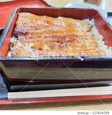 うなぎ　土用の丑の日　ウナギ　鰻　鰻重 117624789