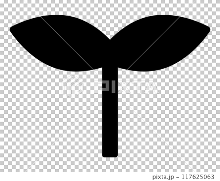 Plant sprout icon illustration 117625063