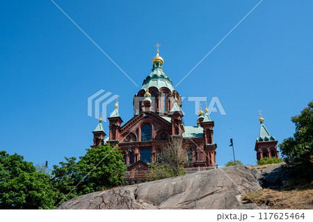 赤煉瓦のウスペンスキー大聖堂：フィンランド 117625464