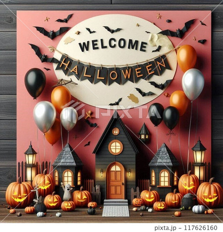 ハロウィン背景 ハロウィン背景 117626160