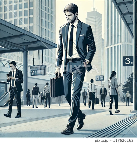 サラリーマン出勤 サラリーマン出勤 117626162